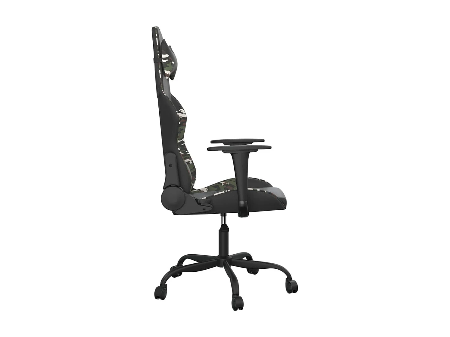 Cadeira gaming couro artificial preto e camuflado