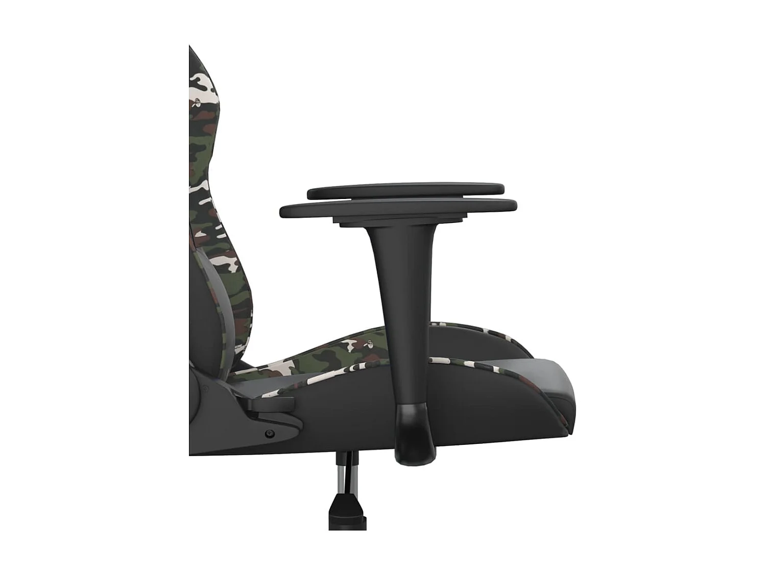 Cadeira gaming couro artificial preto e camuflado