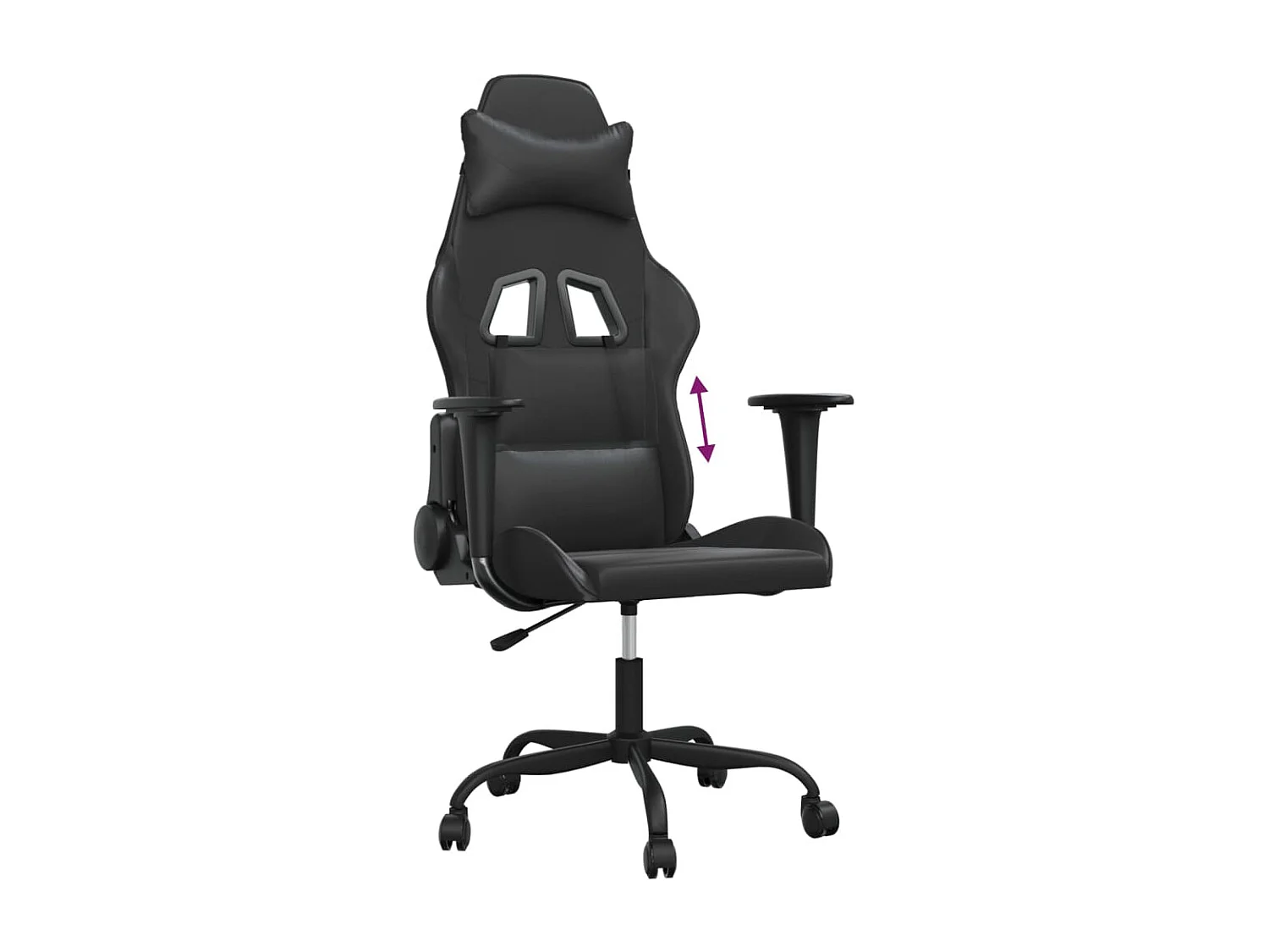 piezas Silla gaming cuero sintético negro