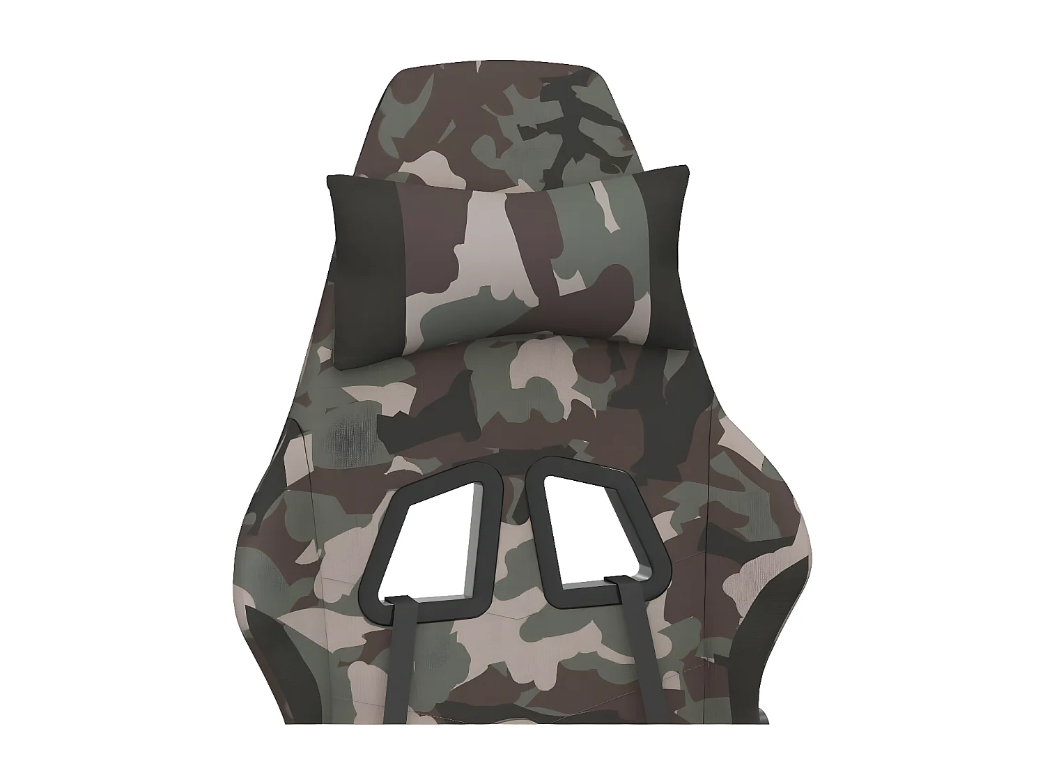 Silla gaming con reposapiés tela negro y camuflaje