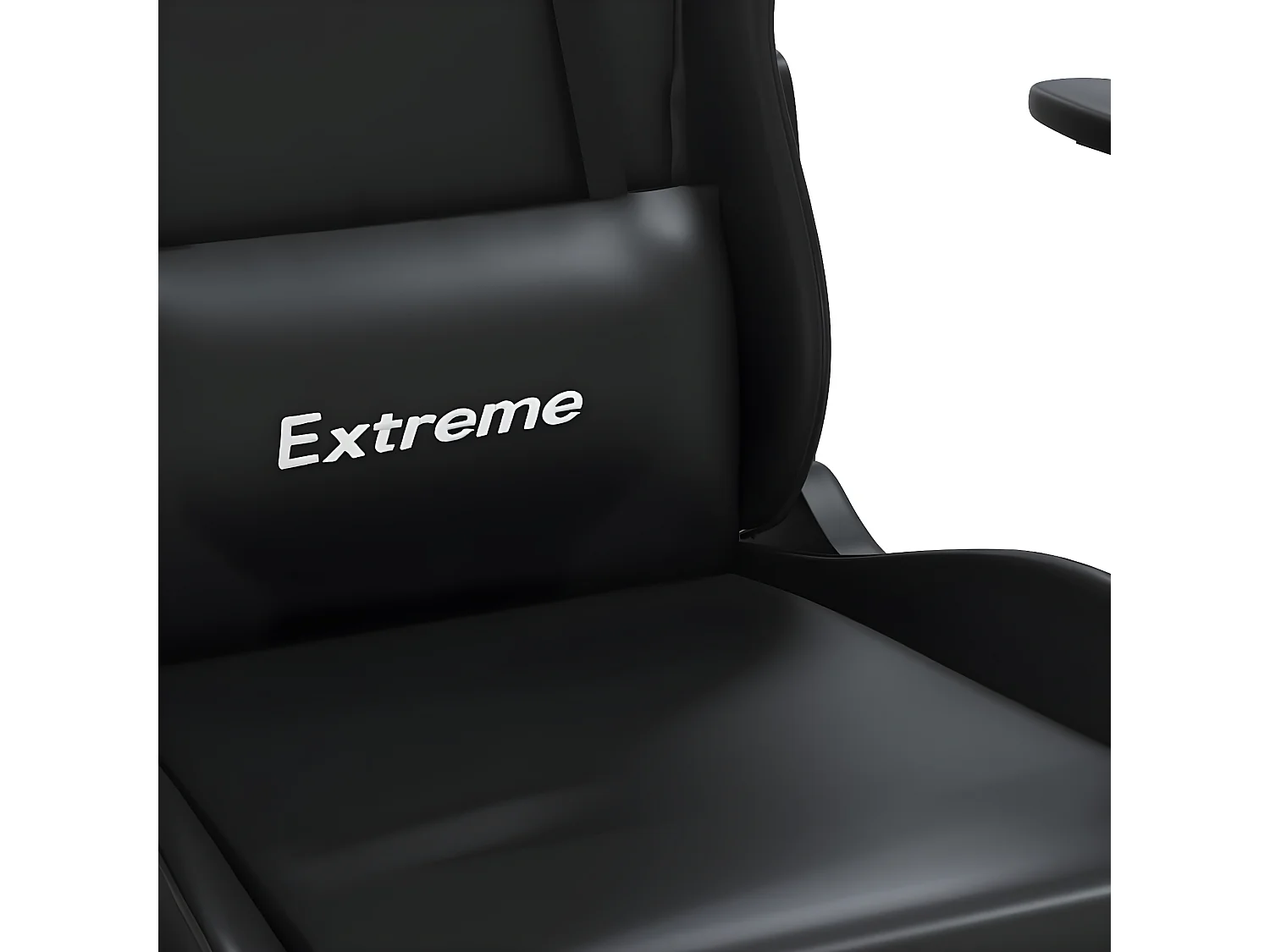 Chaise de jeu avec repose-pied Noir Similicuir