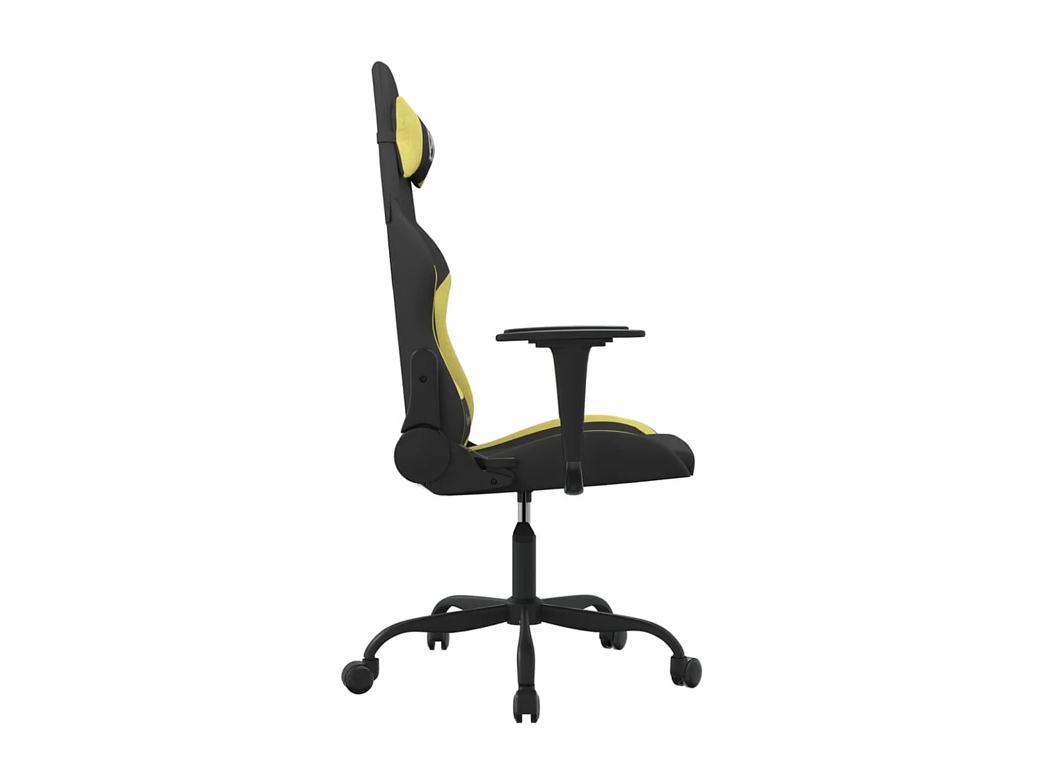 Cadeira gaming de massagens tecido preto e verde-claro