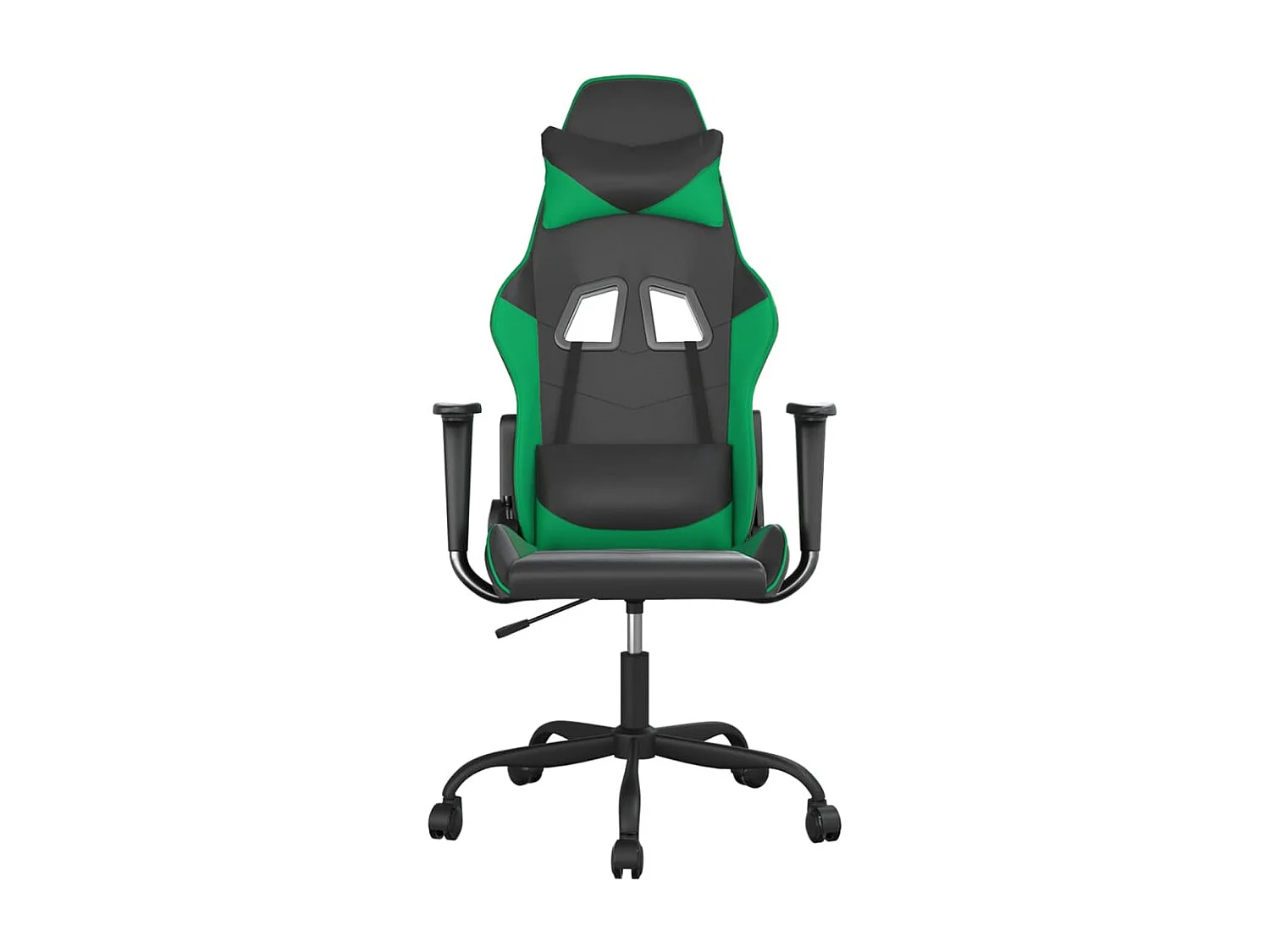 piezas Silla gaming cuero sintético negro y verde