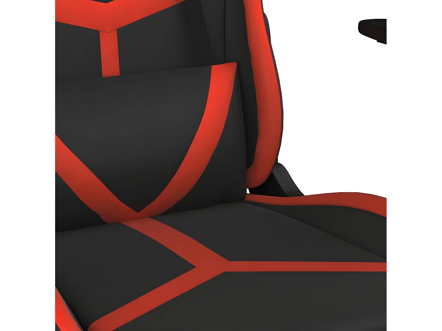 Chaise de jeu de massage Noir et rouge Similicuir