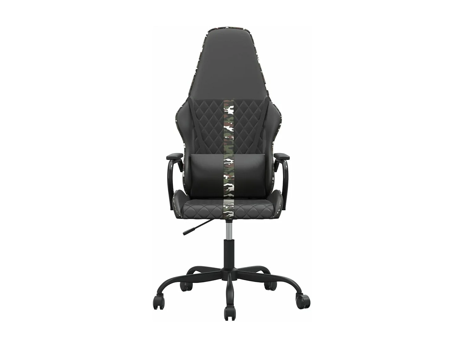 Chaise de jeu de massage camouflage et noir similicuir