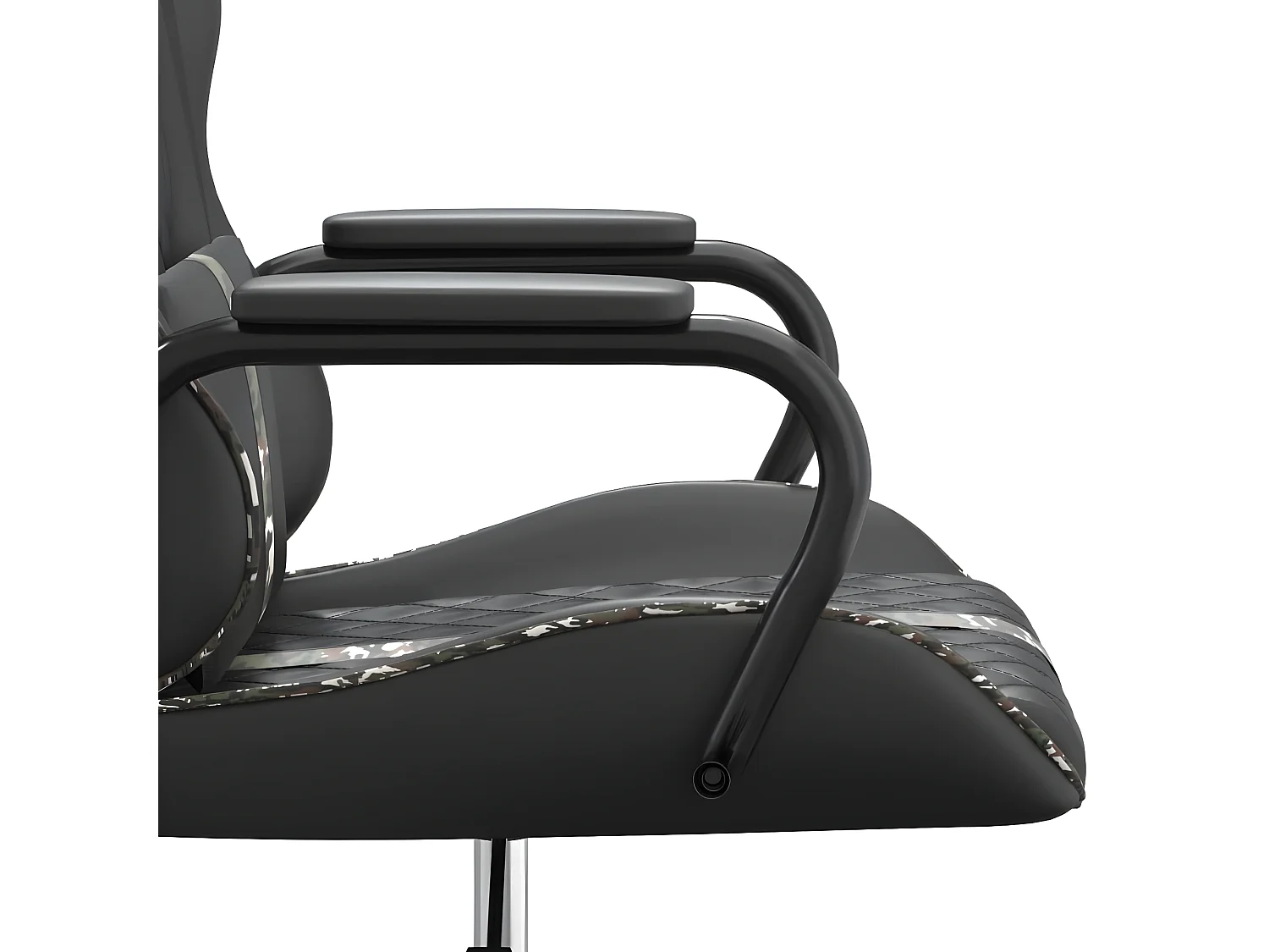 Chaise de jeu de massage camouflage et noir similicuir