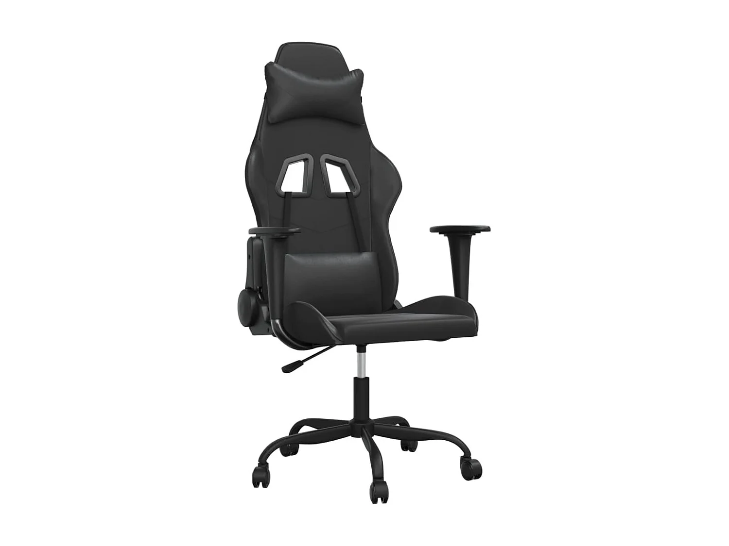 piezas Silla gaming con masaje cuero sintético negro