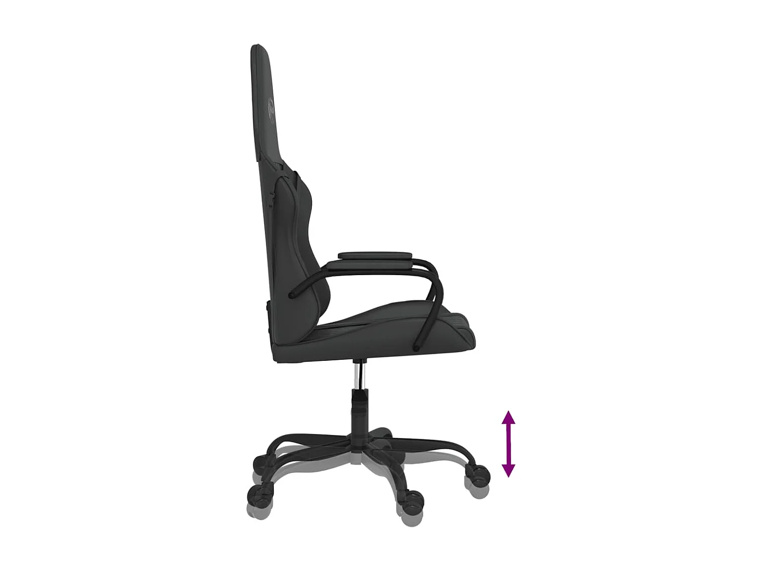 Massage gamestoel kunstleer zwart