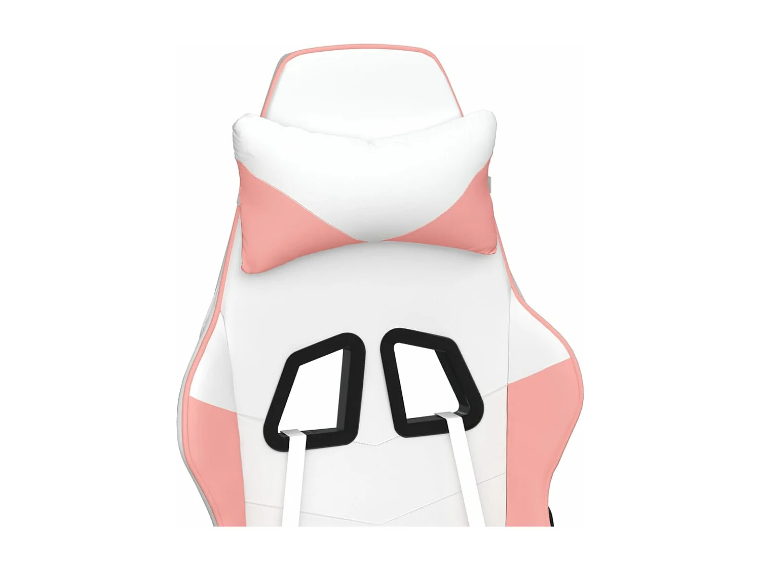 Gamestoel kunstleer wit en roze