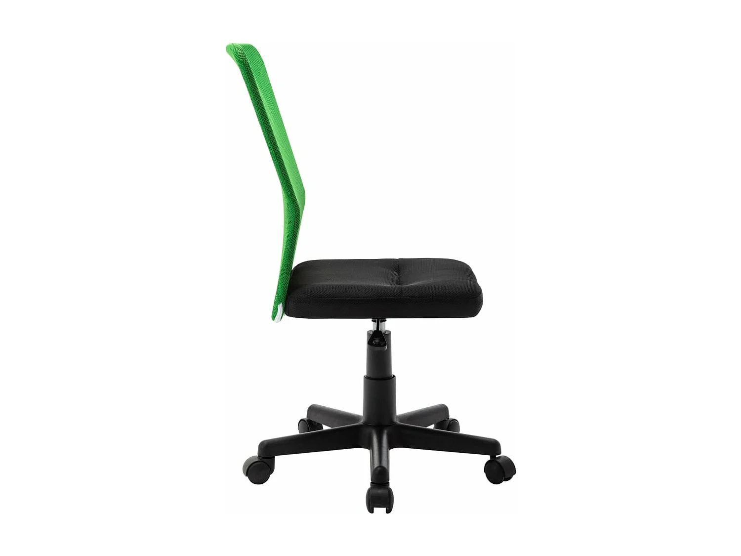 Chaise de bureau Noir et vert 44x52x100 cm Tissu en maille