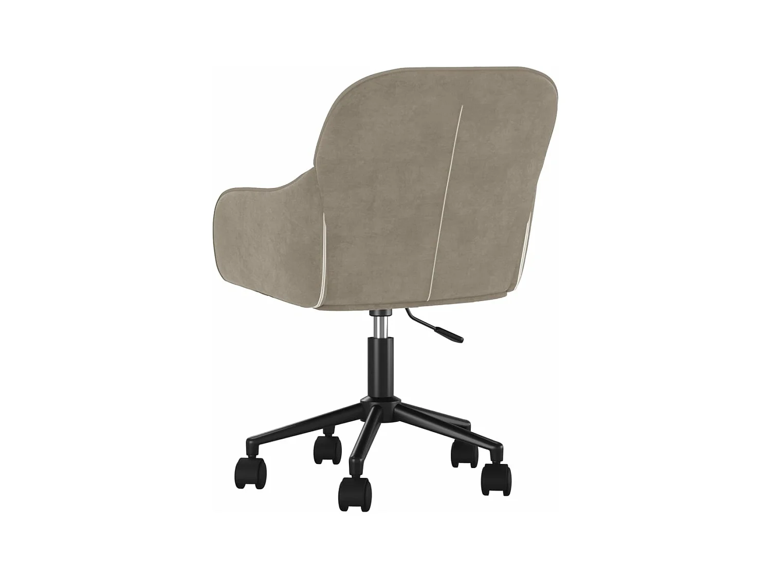 Chaise pivotante de bureau Gris clair Velours