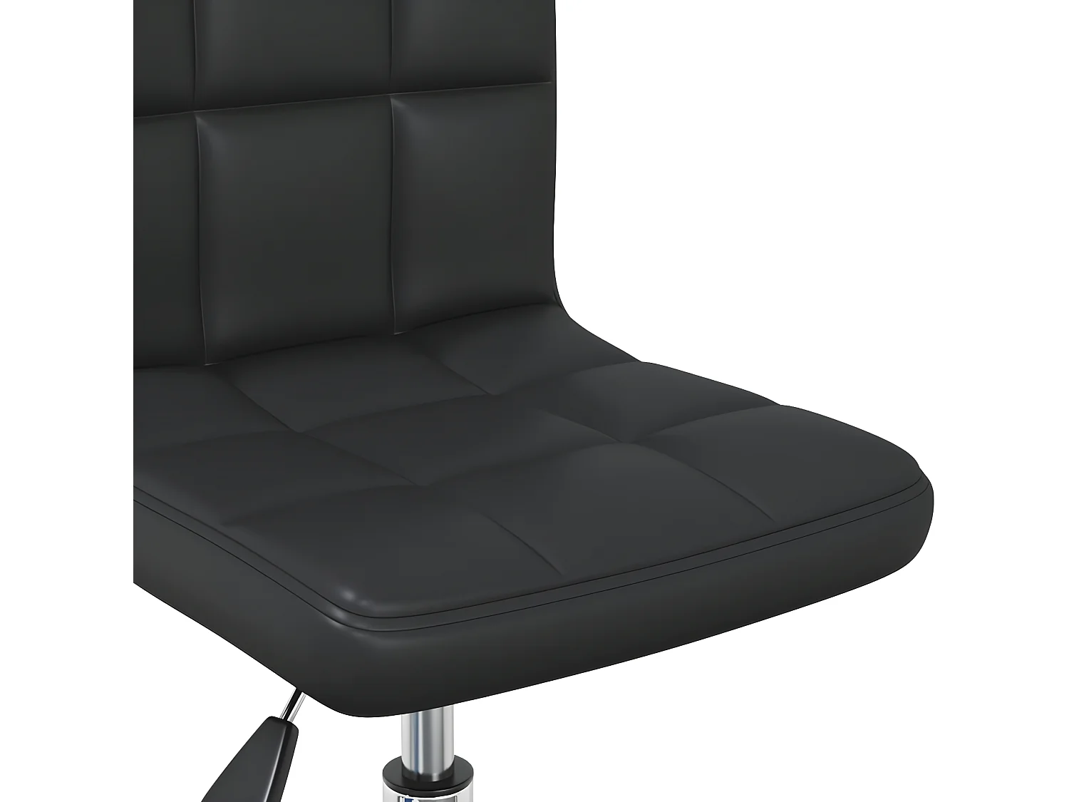 Chaise de bureau pivotante Noir Similicuir