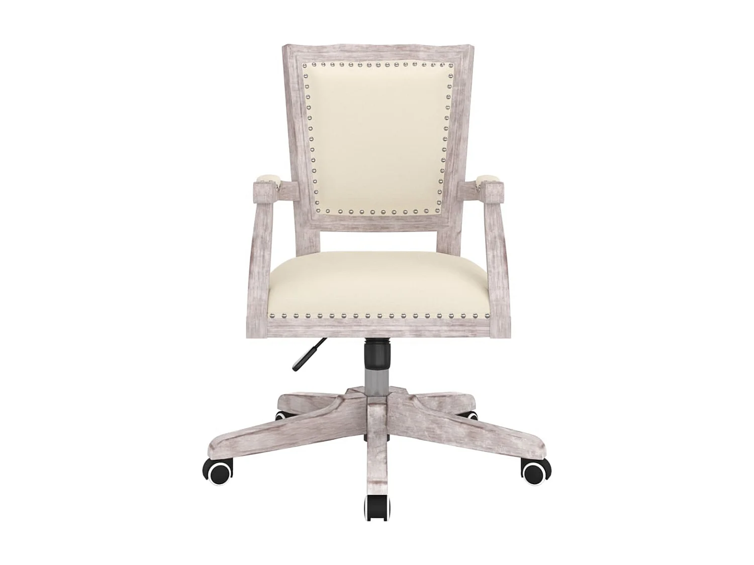 Chaise pivotante de bureau beige lin