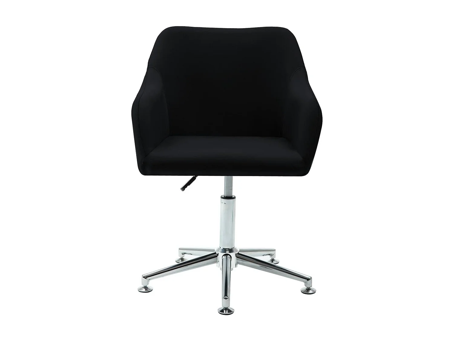 Silla de oficina giratoria de tela negra