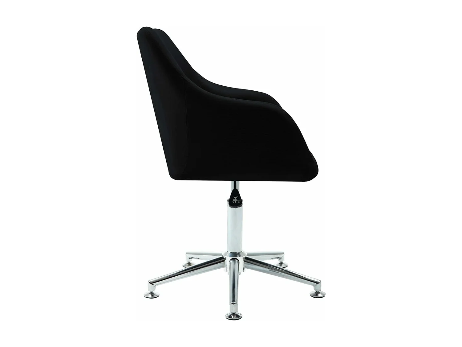 Silla de oficina giratoria de tela negra