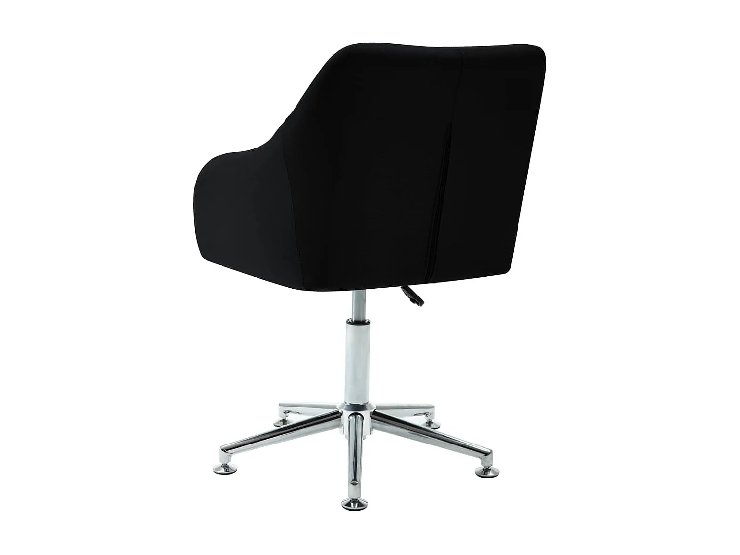 Silla de oficina giratoria de tela negra