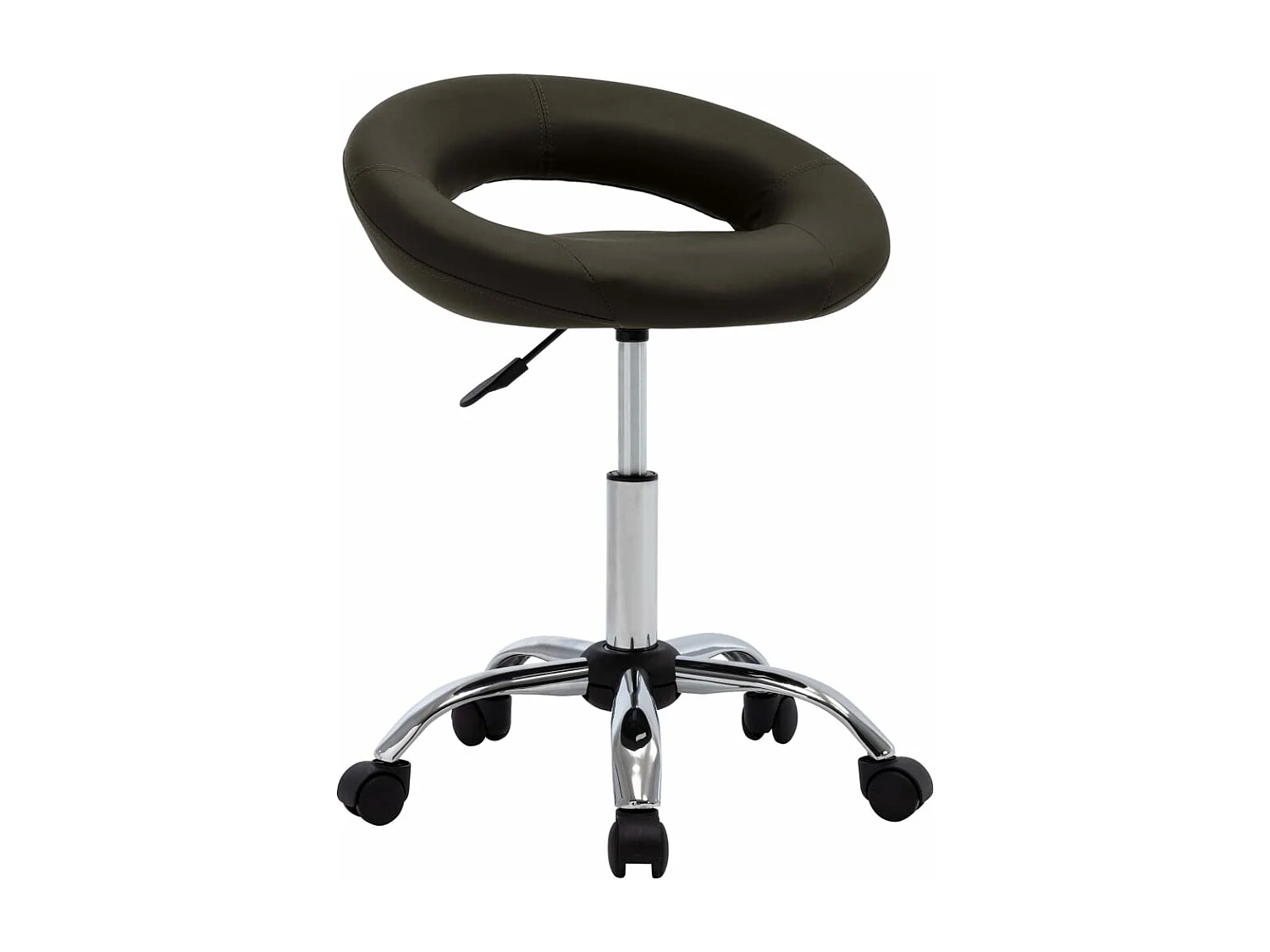 Chaise de travail roulante Marron Similicuir