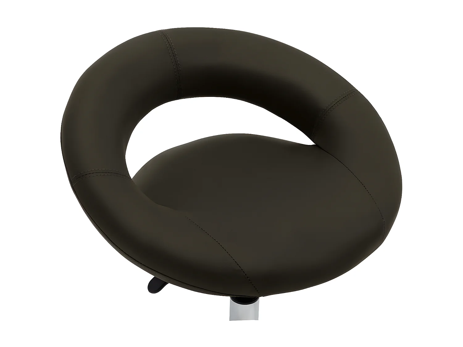 Chaise de travail roulante Marron Similicuir