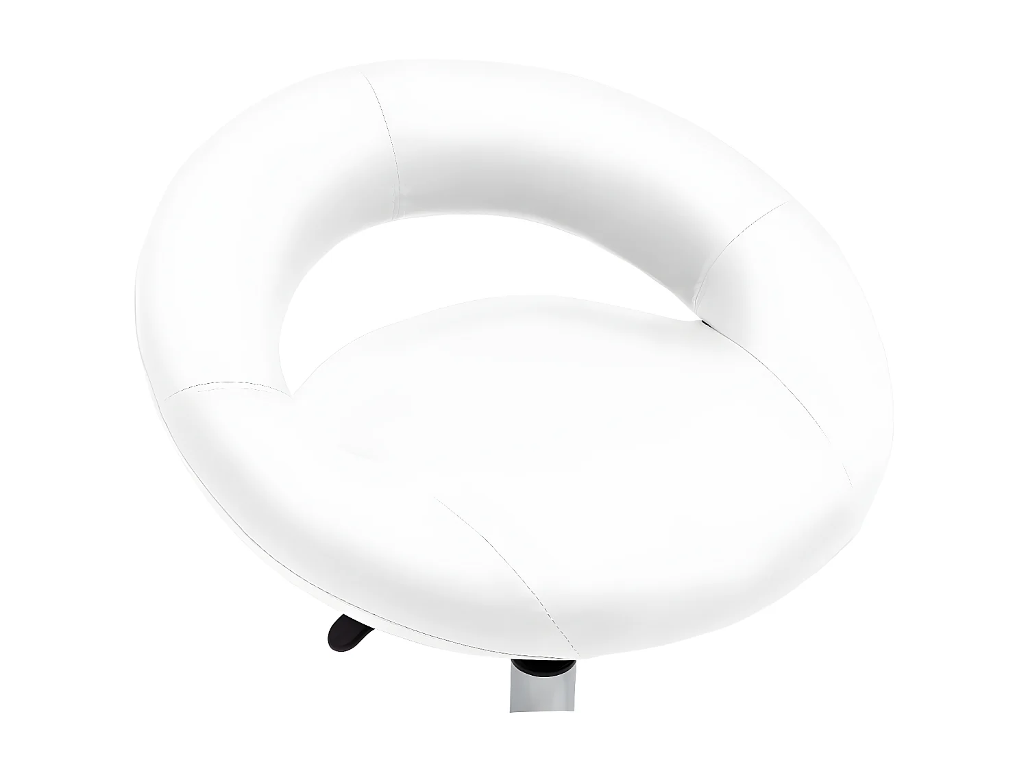 Chaise de travail roulante Blanc Similicuir