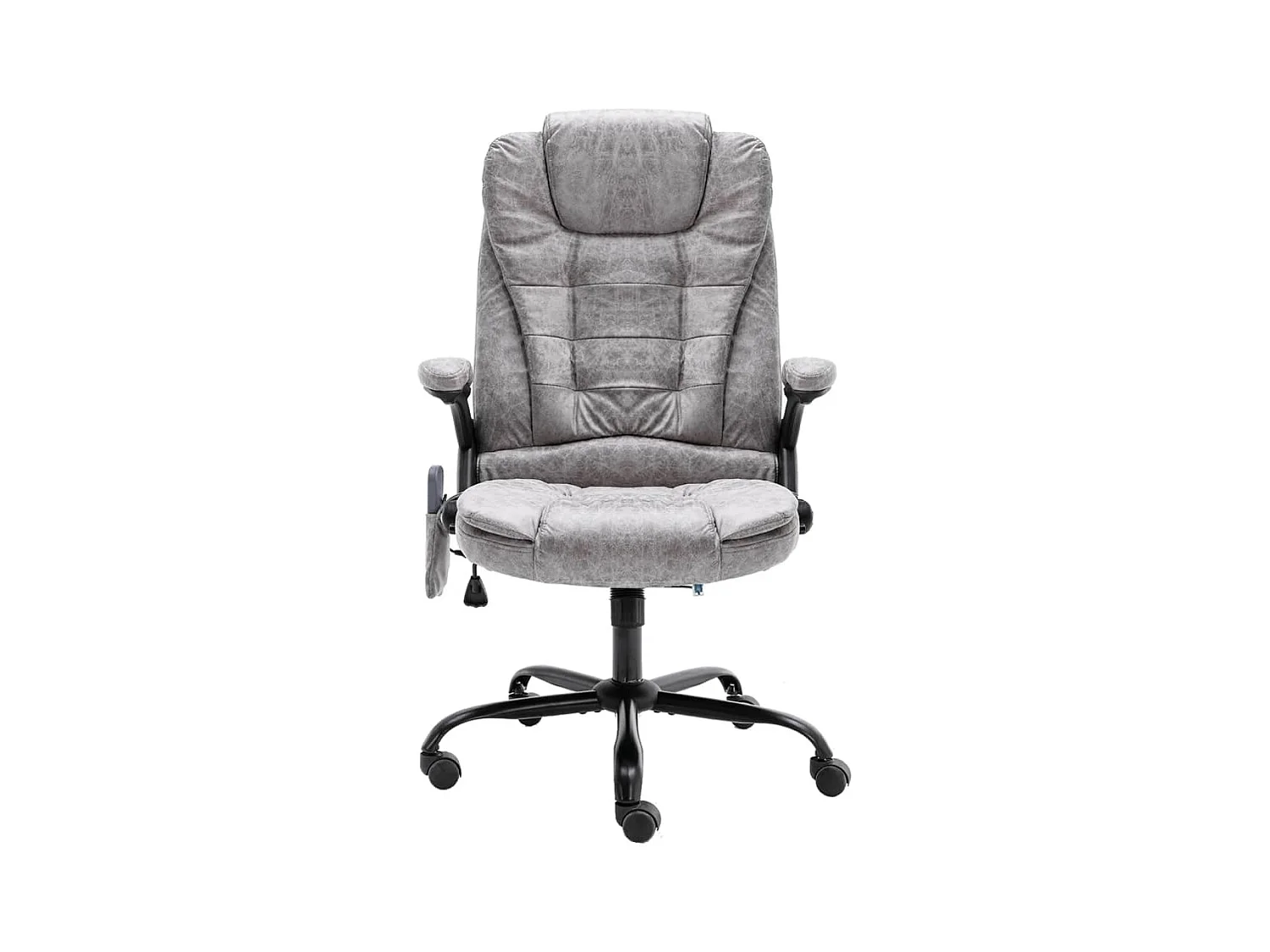 Chaise de bureau de massage gris clair similicuir daim