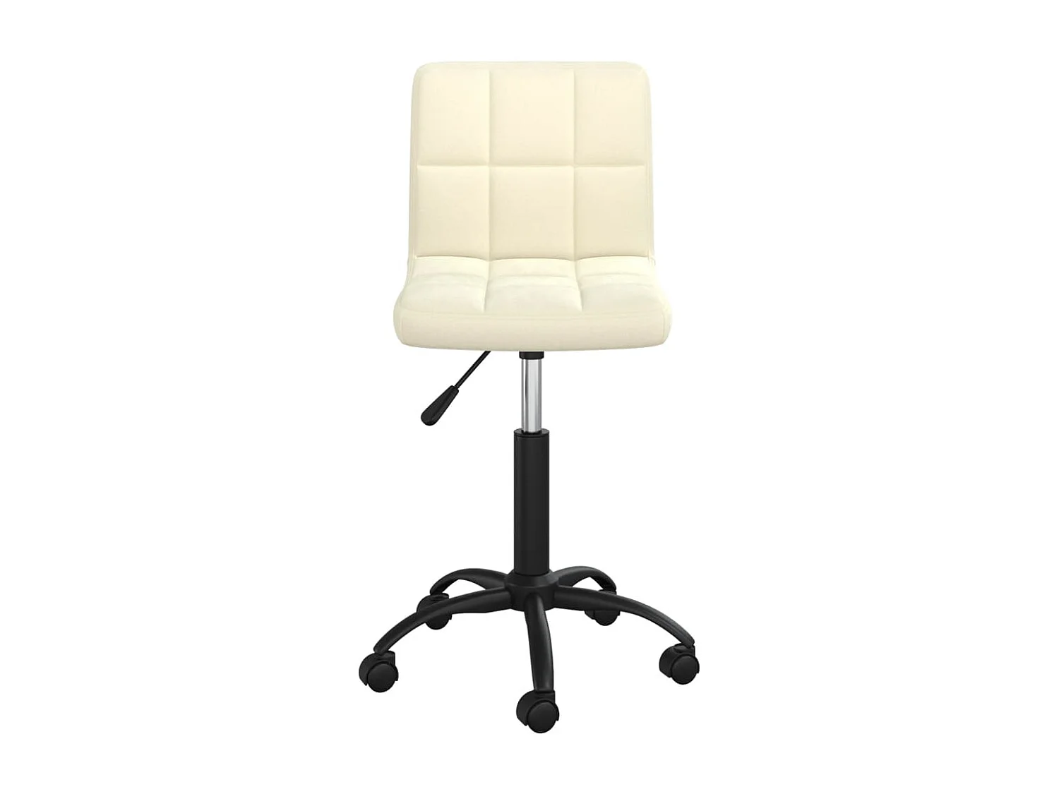 Silla de oficina giratoria de terciopelo crema