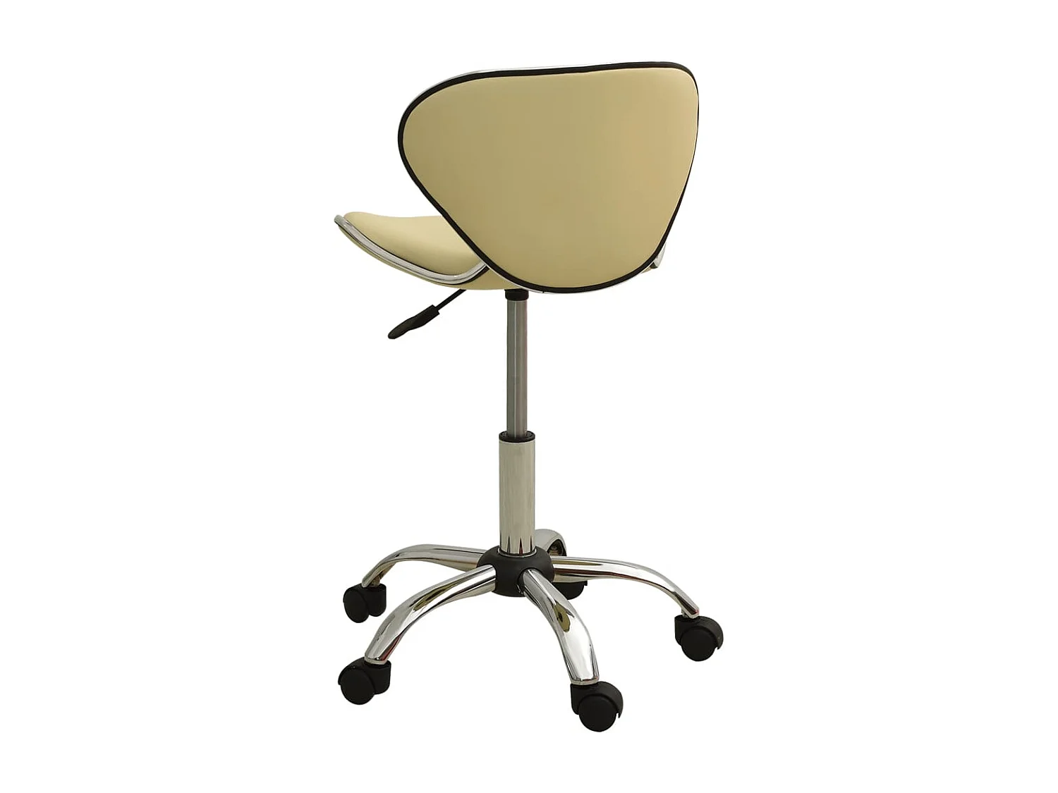 Cadeira de escritório couro artificial cor creme