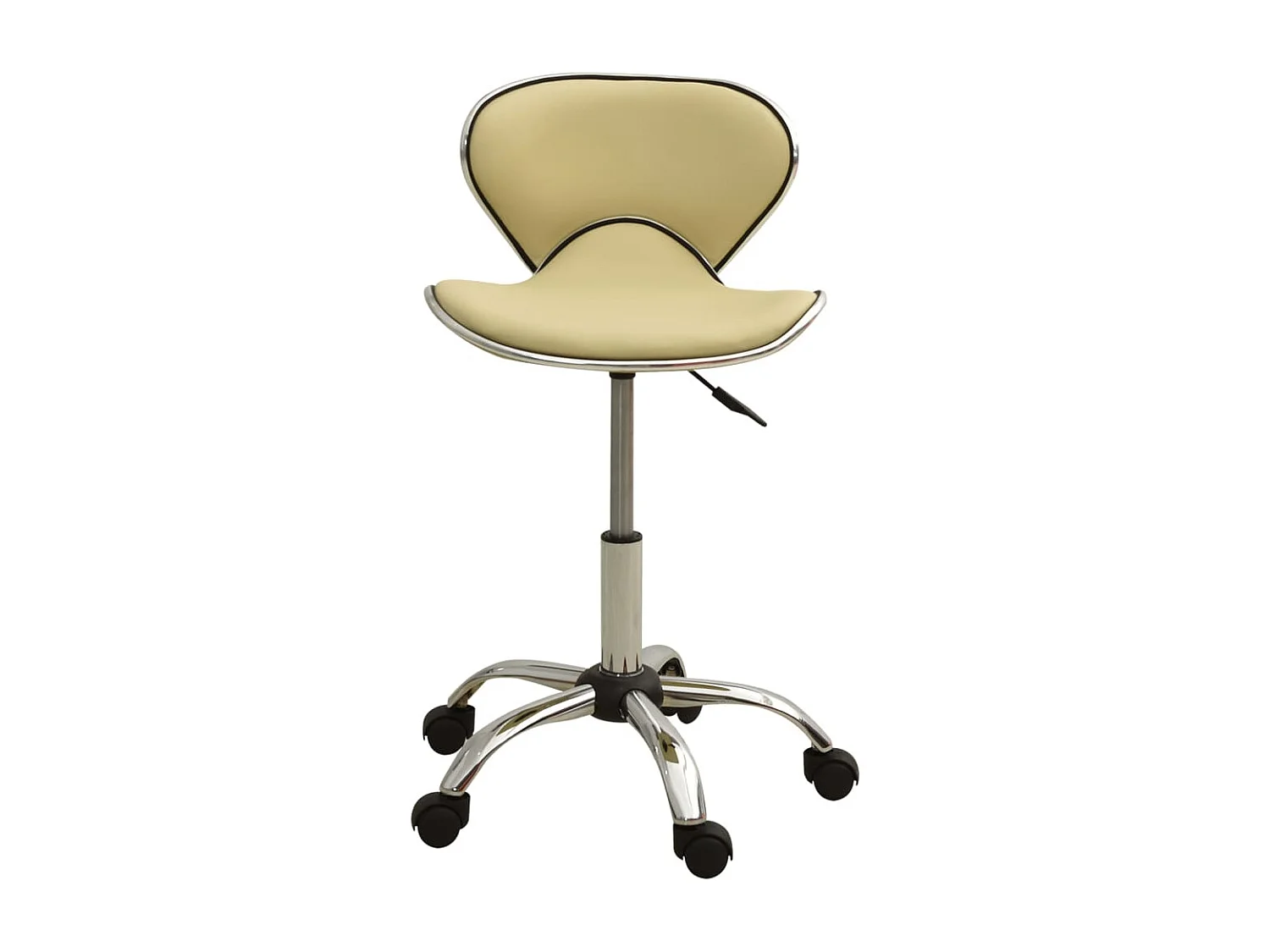 Cadeira de escritório couro artificial cor creme