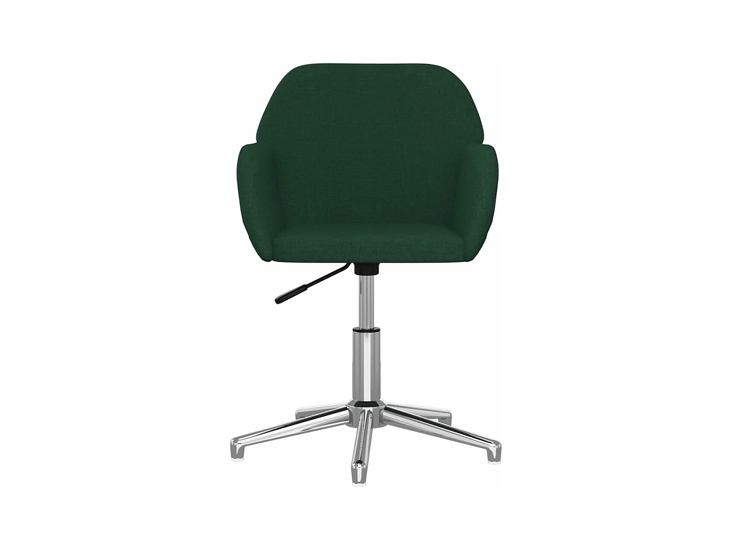 Chaise pivotante de bureau Vert foncé Tissu