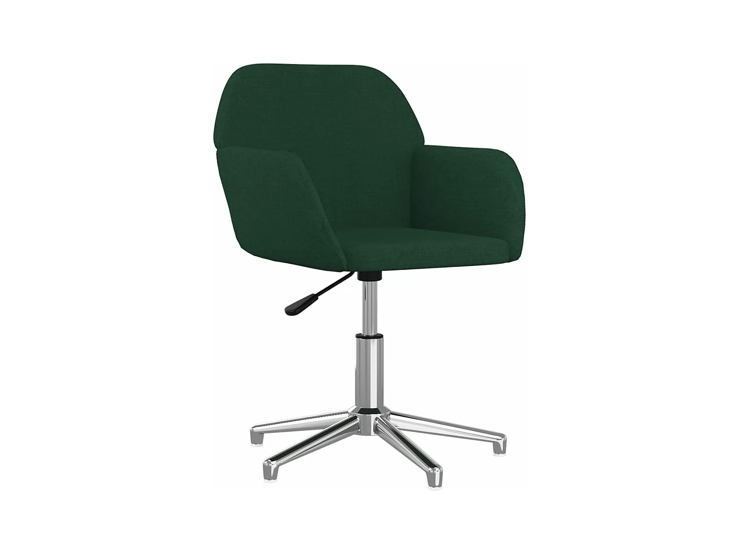Chaise pivotante de bureau Vert foncé Tissu