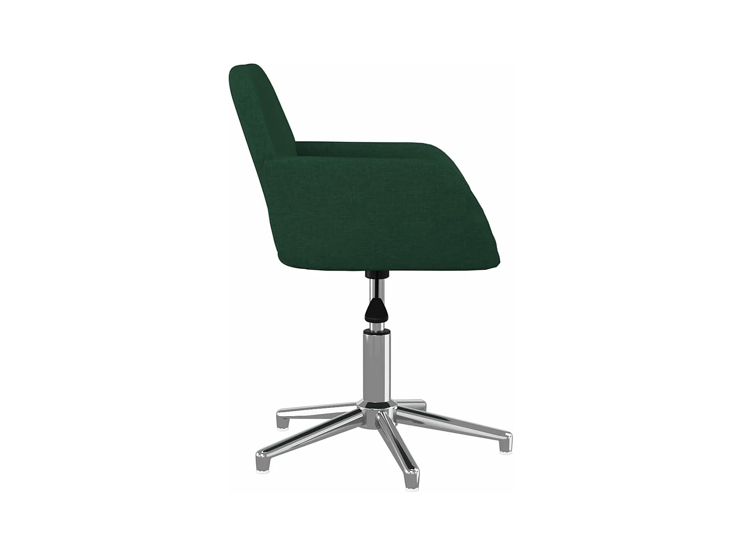 Chaise pivotante de bureau Vert foncé Tissu