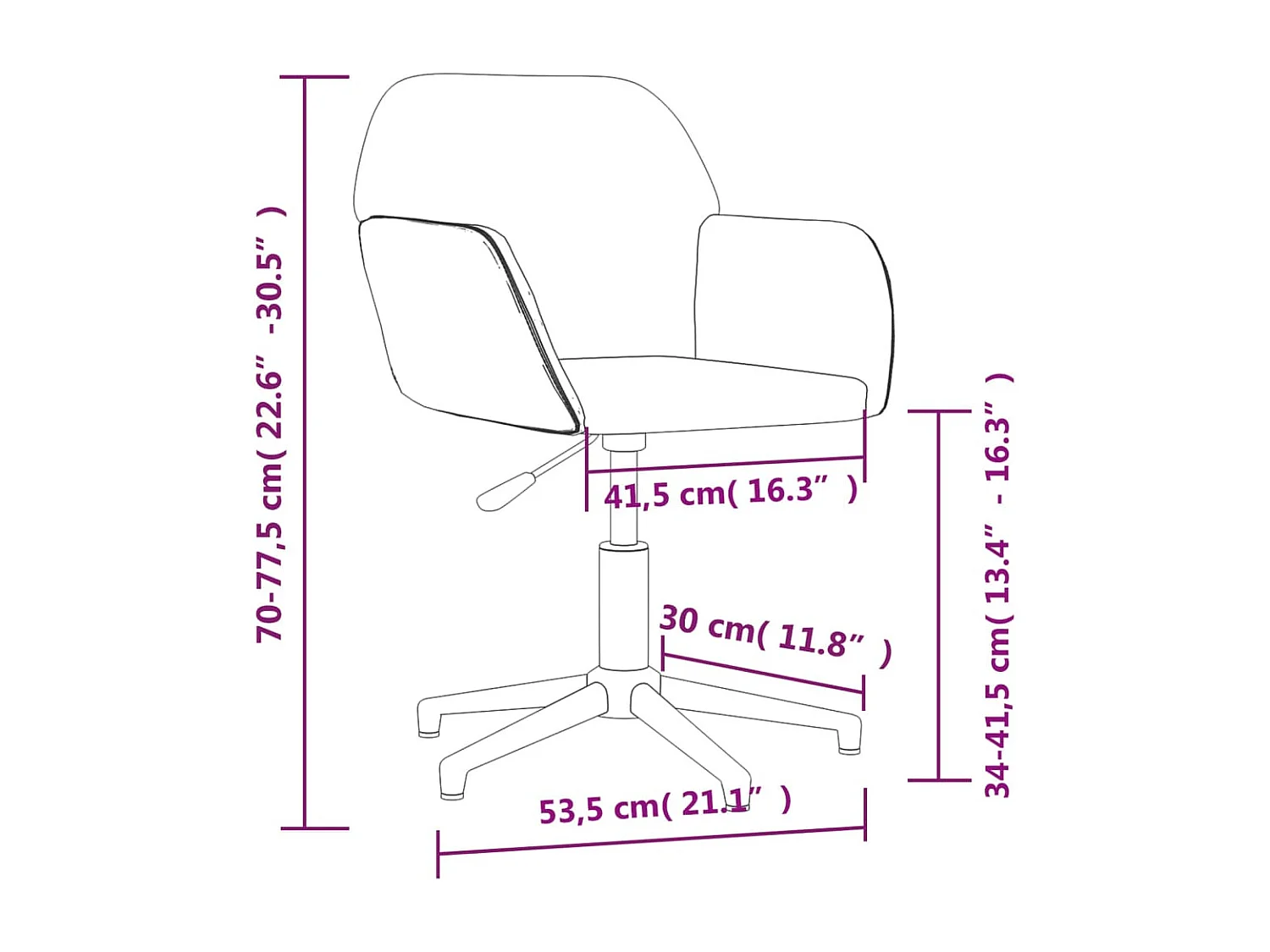 Chaise pivotante de bureau Vert foncé Tissu
