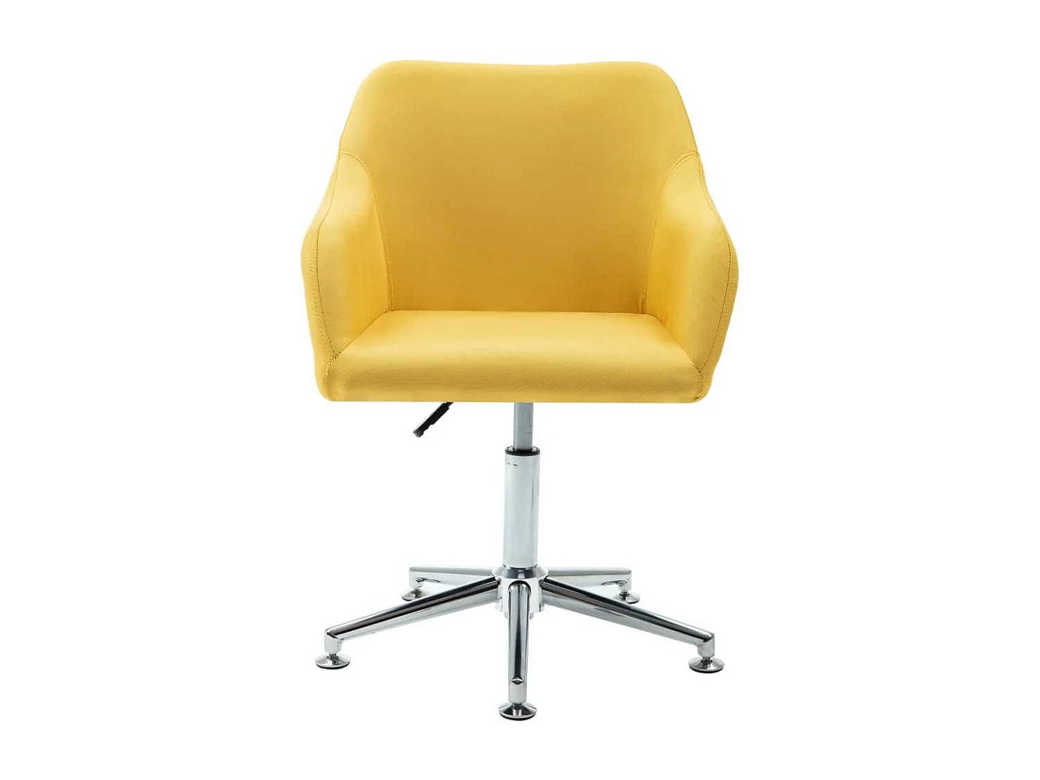 Chaise pivotante de bureau Jaune Tissu