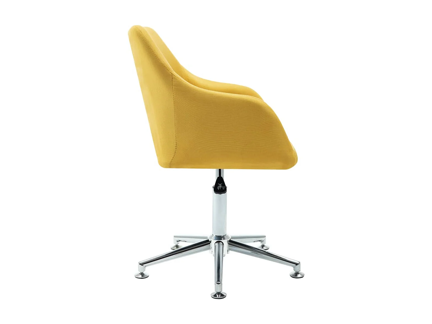 Chaise pivotante de bureau Jaune Tissu