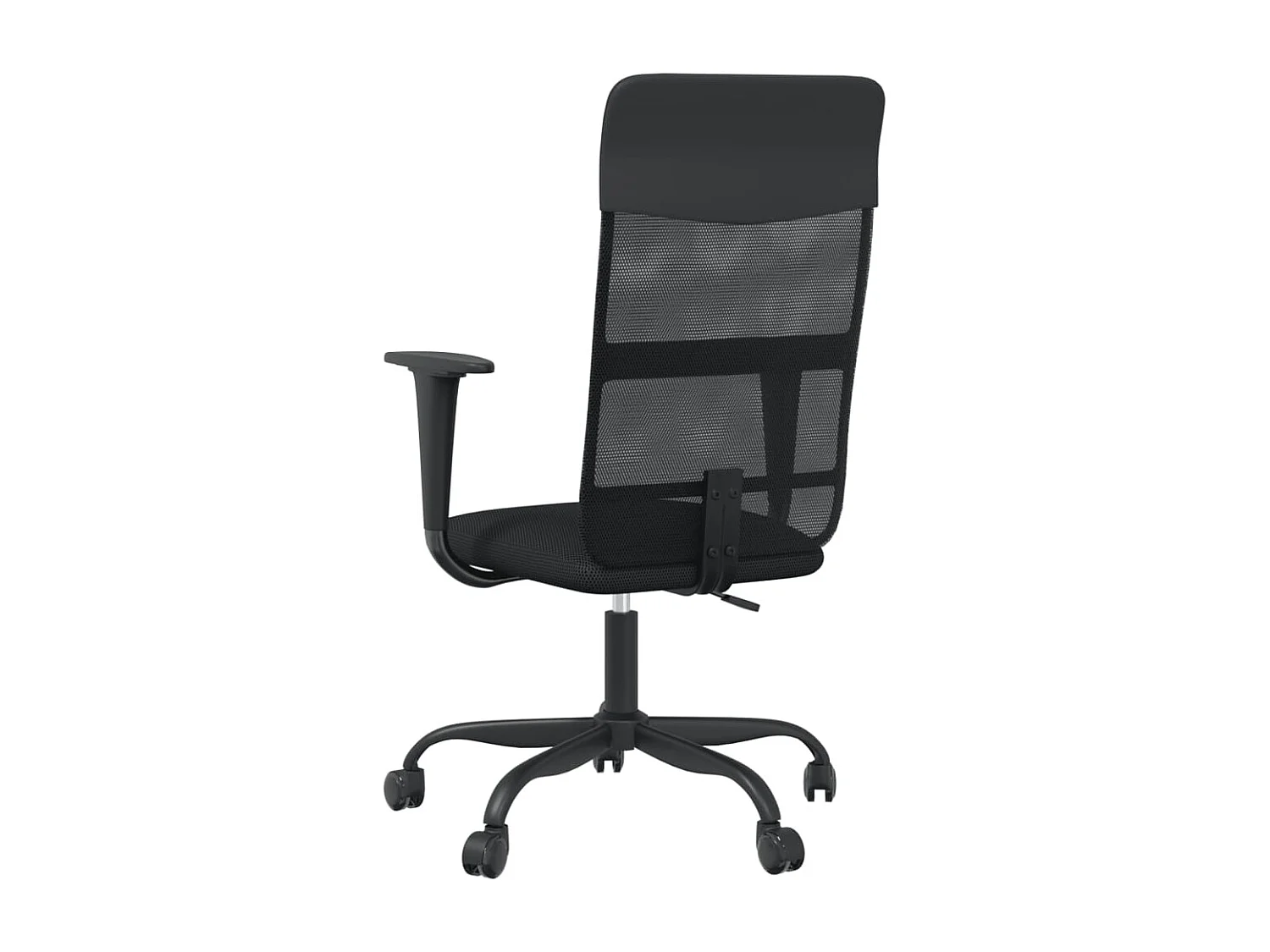 Silla de oficina tela de malla y cuero sintético negro