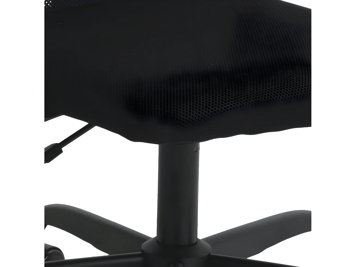 Silla de oficina tela de malla y cuero sintético negro