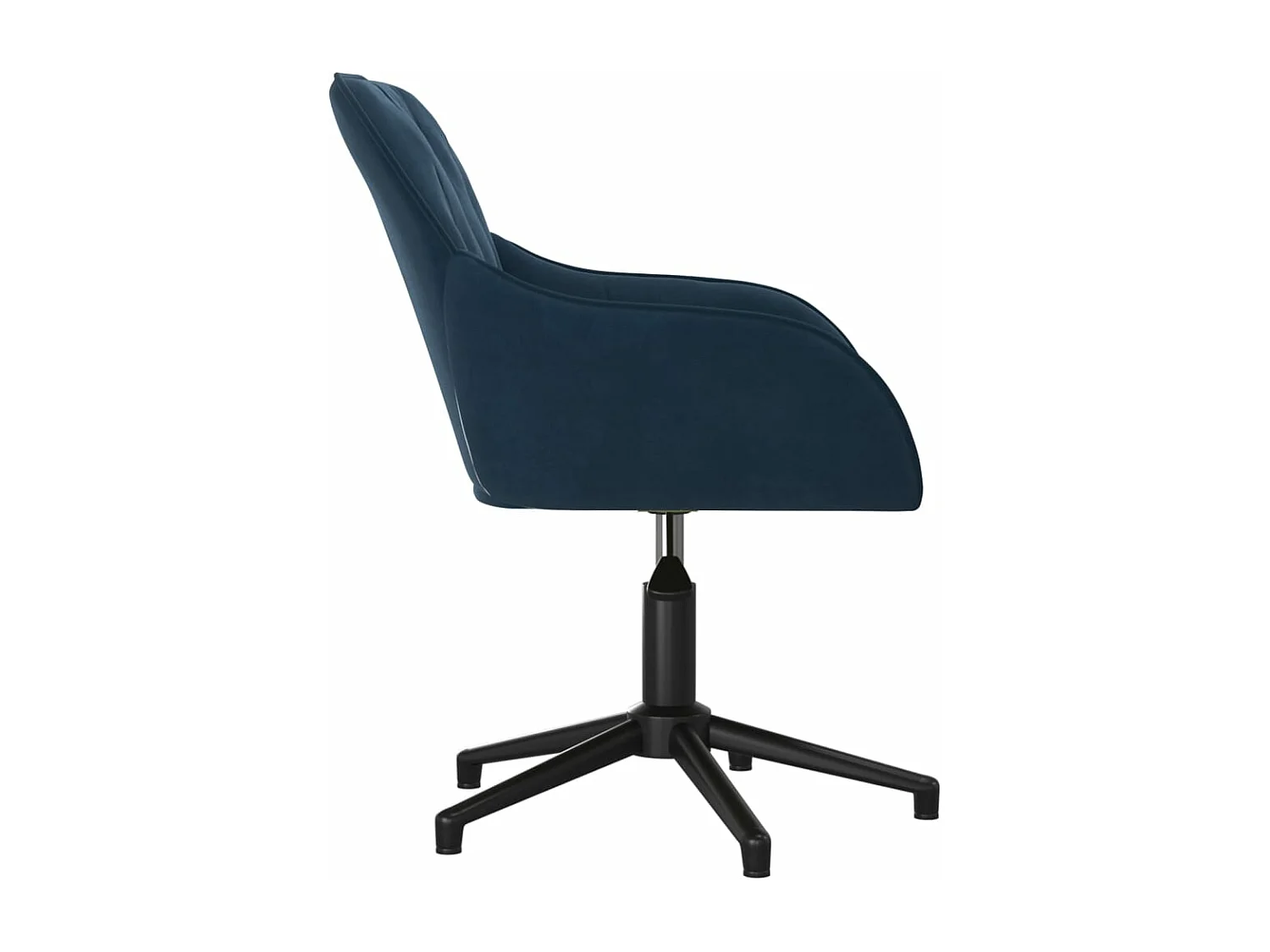 Kantoorstoel draaibaar fluweel blauw