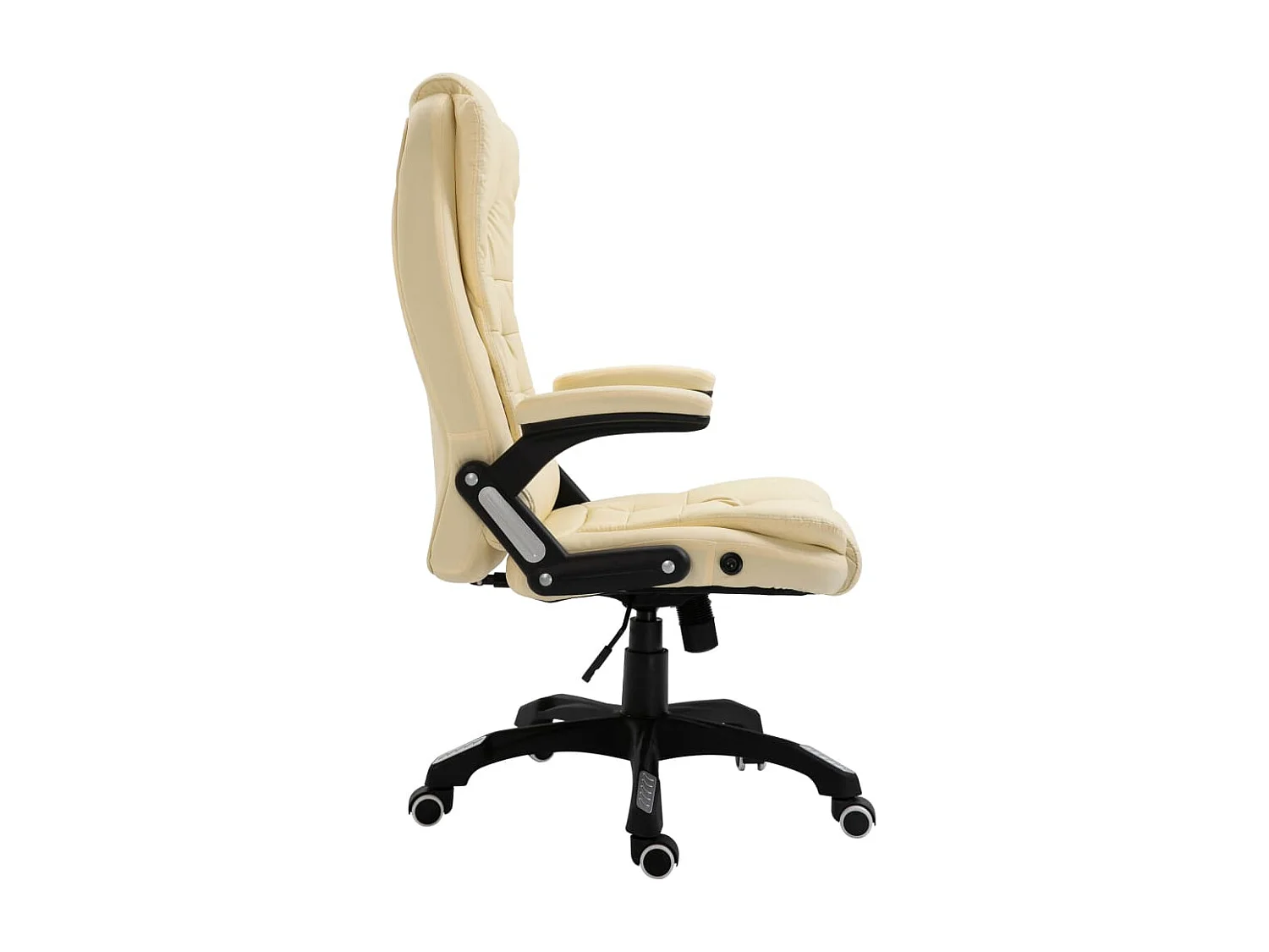 Chaise de bureau Crème Similicuir