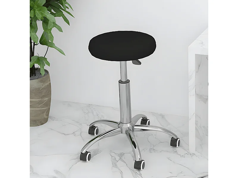 Chaise pivotante de bureau Noir Similicuir