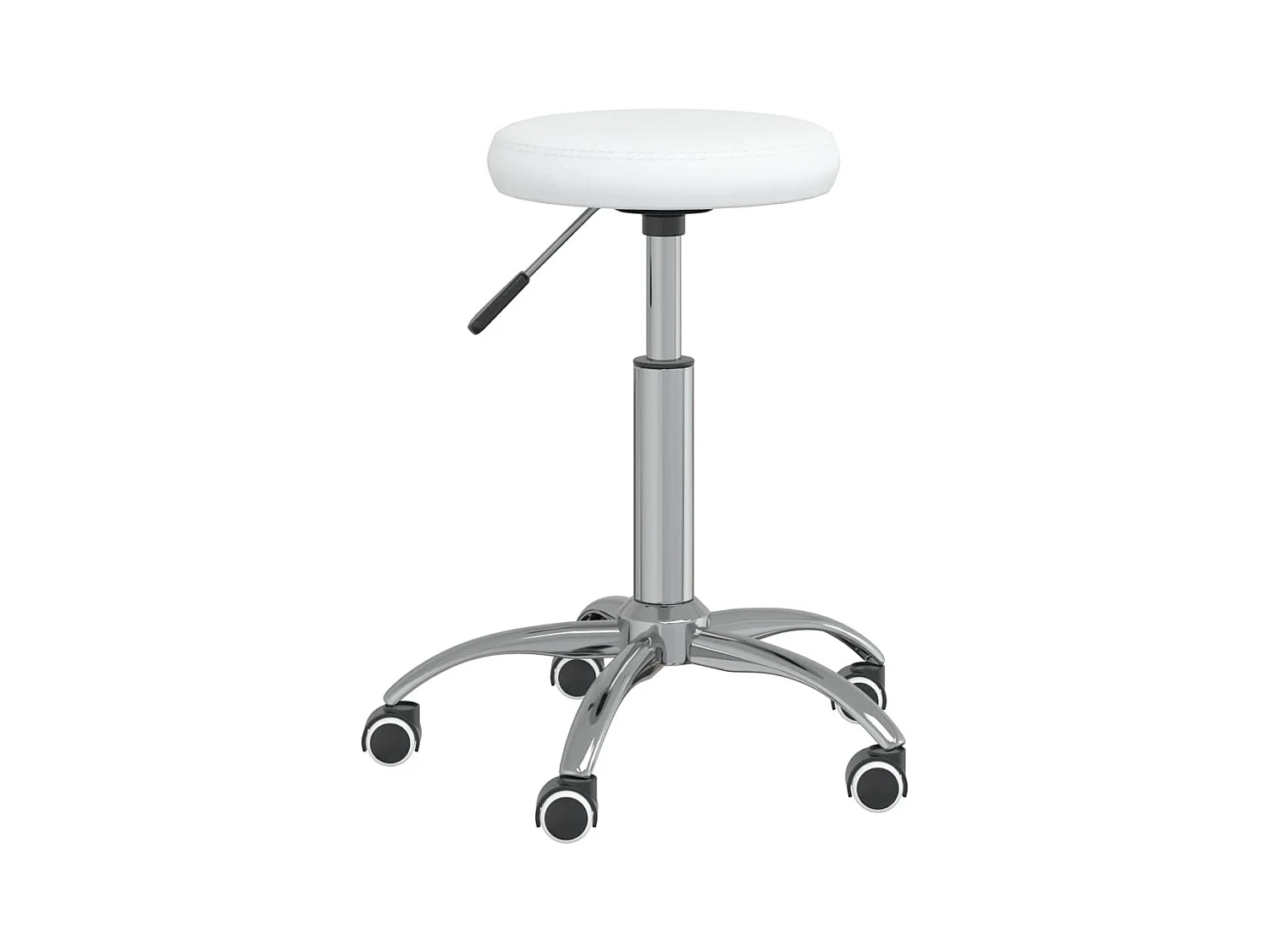 Cadeira de escritório giratória couro artificial branco