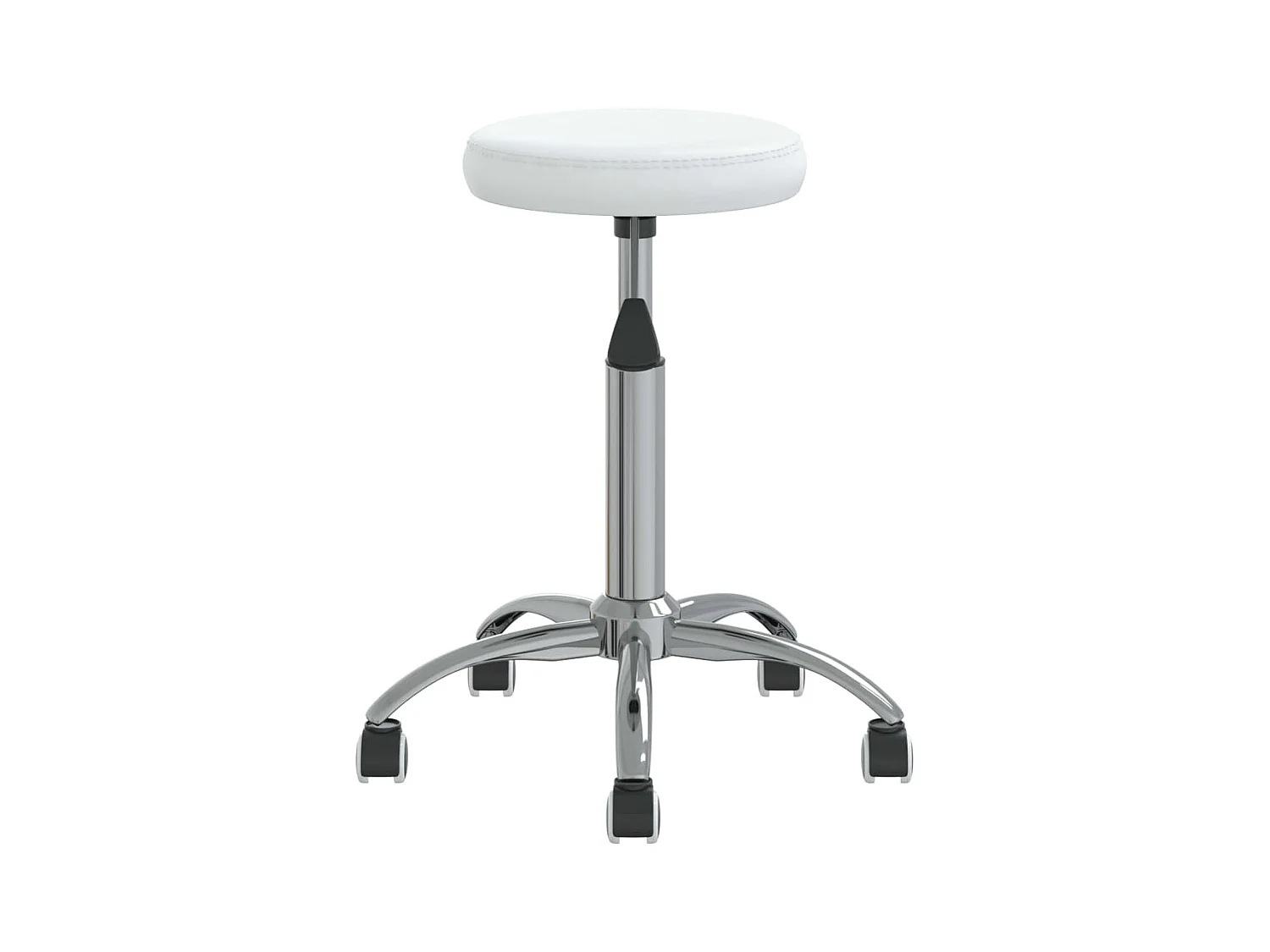 Cadeira de escritório giratória couro artificial branco