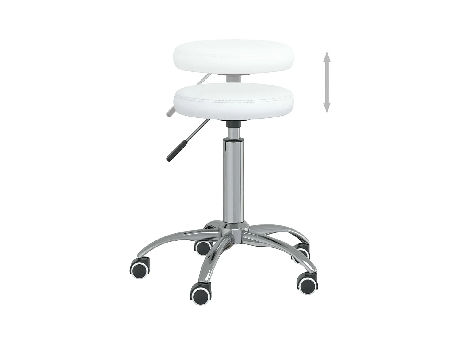 Cadeira de escritório giratória couro artificial branco