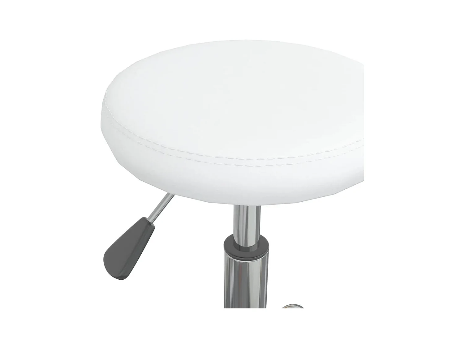 Cadeira de escritório giratória couro artificial branco