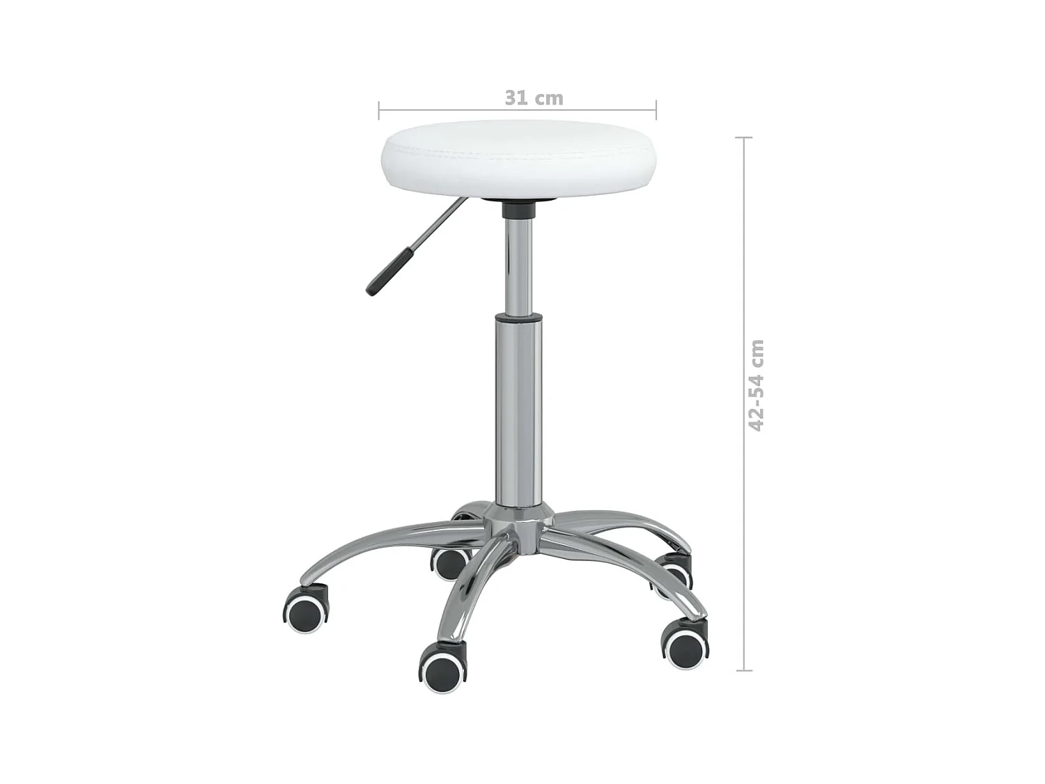 Cadeira de escritório giratória couro artificial branco