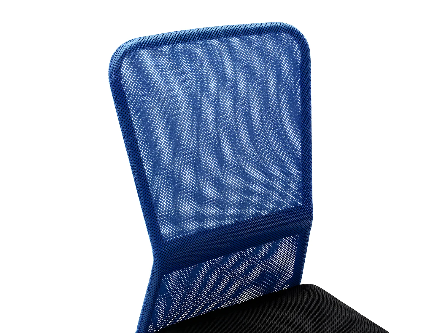 Chaise de bureau Noir et bleu 44x52x100 cm Tissu en maille