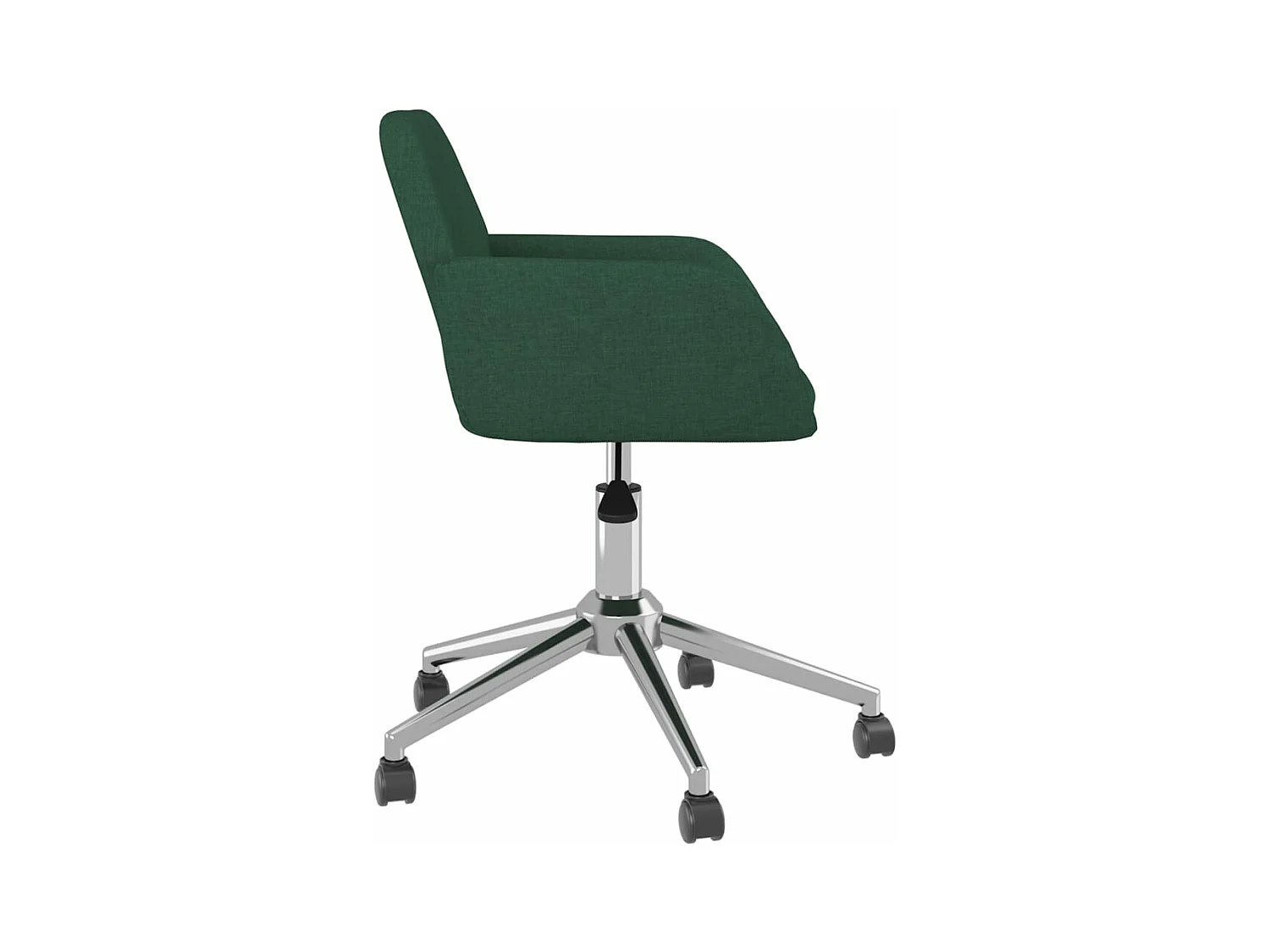 Chaise pivotante de bureau Vert foncé Tissu