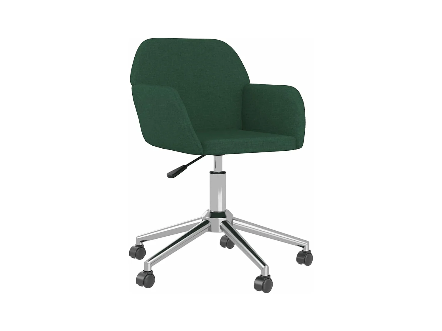 Chaise pivotante de bureau Vert foncé Tissu