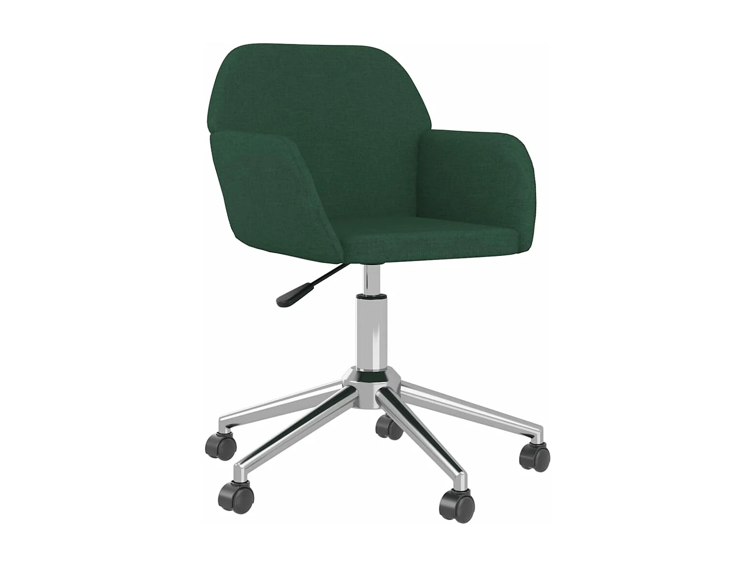 Chaise pivotante de bureau Vert foncé Tissu