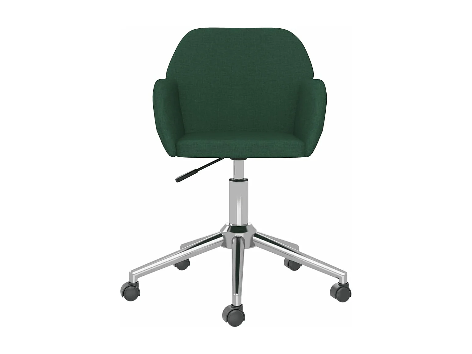 Chaise pivotante de bureau Vert foncé Tissu