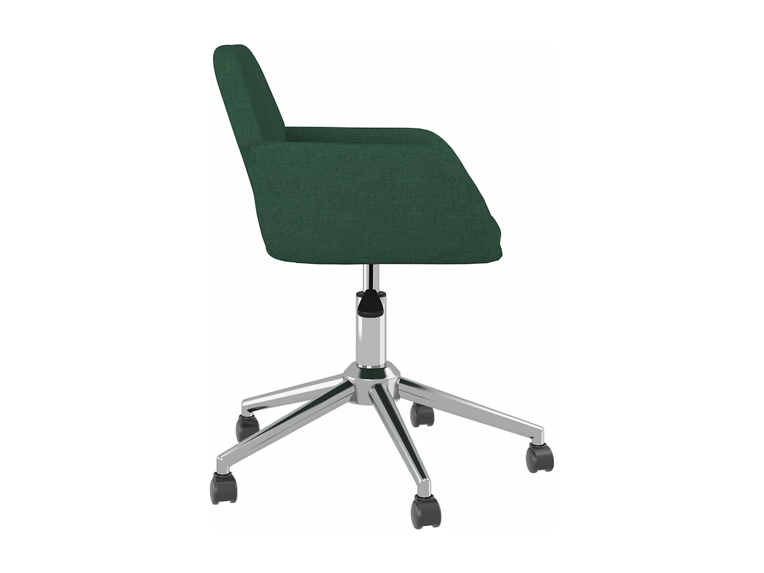 Chaise pivotante de bureau Vert foncé Tissu