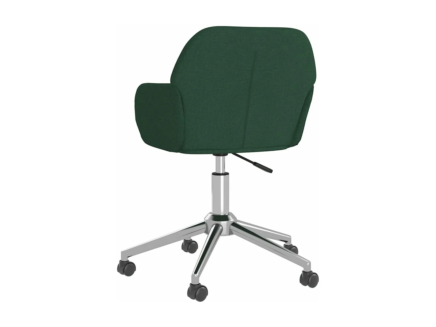 Chaise pivotante de bureau Vert foncé Tissu